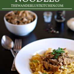 Pork Noodles Recipe Pin
