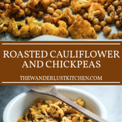 Roasted Cauliflower and Chickpeas Recipe Pin