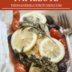 Greek Fish en Papillote Recipe Pin