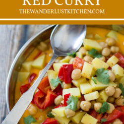 Thai Chickpea Red Curry Recipe Pin