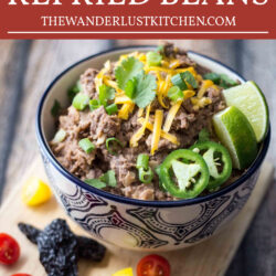 Vegetarian Refried Beans Recipe Pin