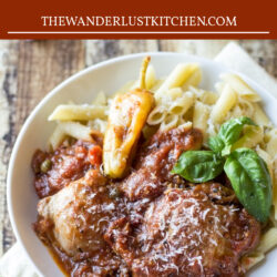 Chicken Cacciatore Pasta Recipe Pin