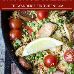 Chicken and Sausage Paella Recipe Pin
