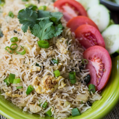 A plate of Thai fried rice.