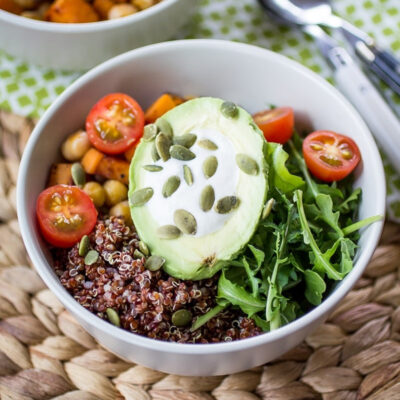 Vegan Yogi Bowls served on a table.