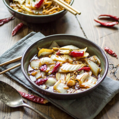 Chinse Cabbage served in a bowl.