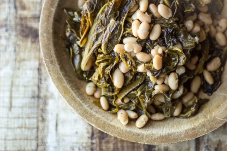 Collard Greens and Beans - The Wanderlust Kitchen