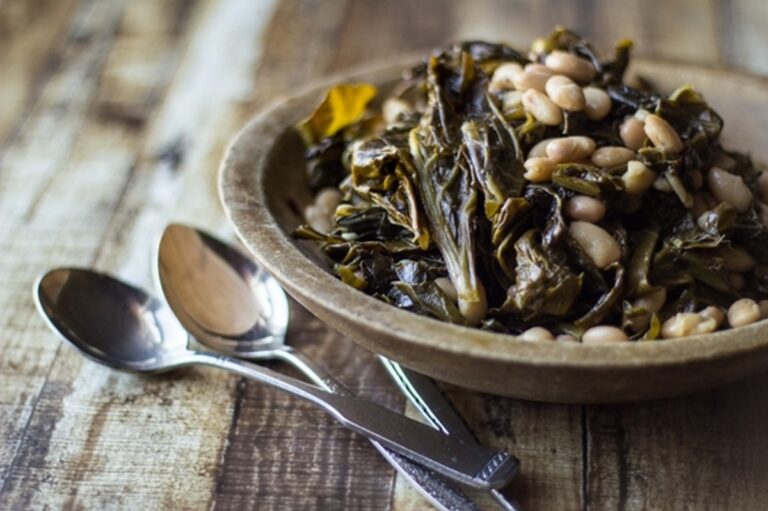 Collard Greens and Beans - The Wanderlust Kitchen