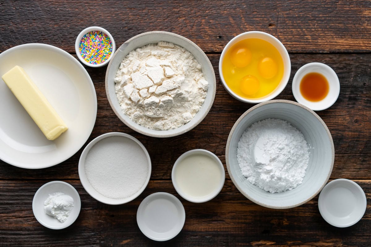 Ingredients for Italian Easter Cookies.
