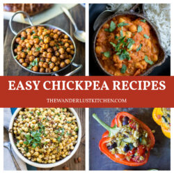 Easy Chickpea Recipes with four photo recipes.