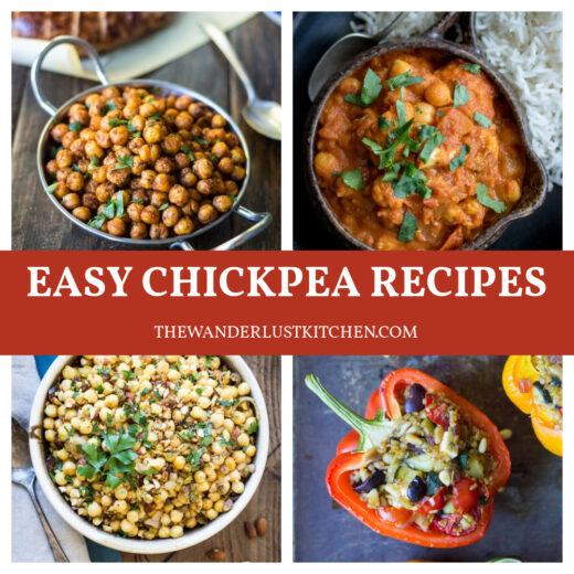 Easy Chickpea Recipes with four photo recipes.