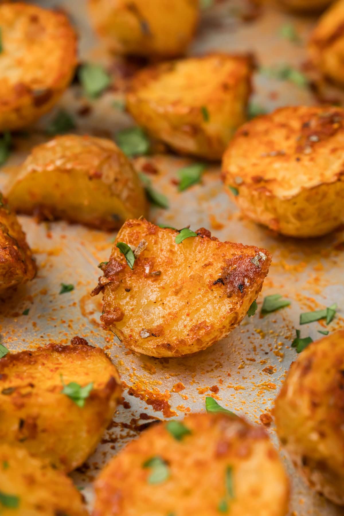 Close up view of Mexican potatoes.