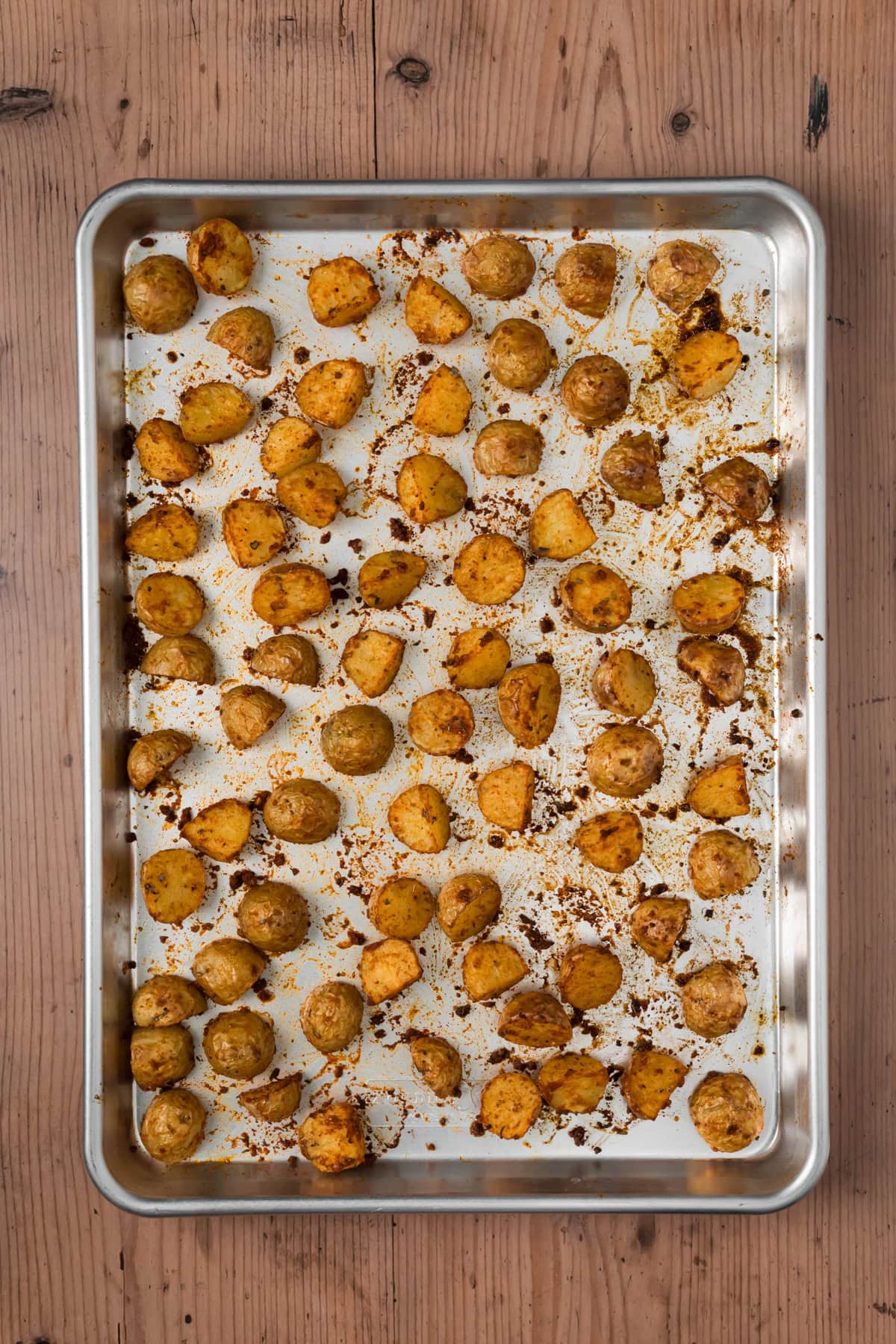 Mexican potatoes after they have finished baking.