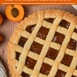 This Crostata is a classic Italian tart with a a flaky, buttery crust wrapped around a delicious filling of apricot preserves.