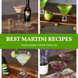 Martini Recipes showing four recipe photos.