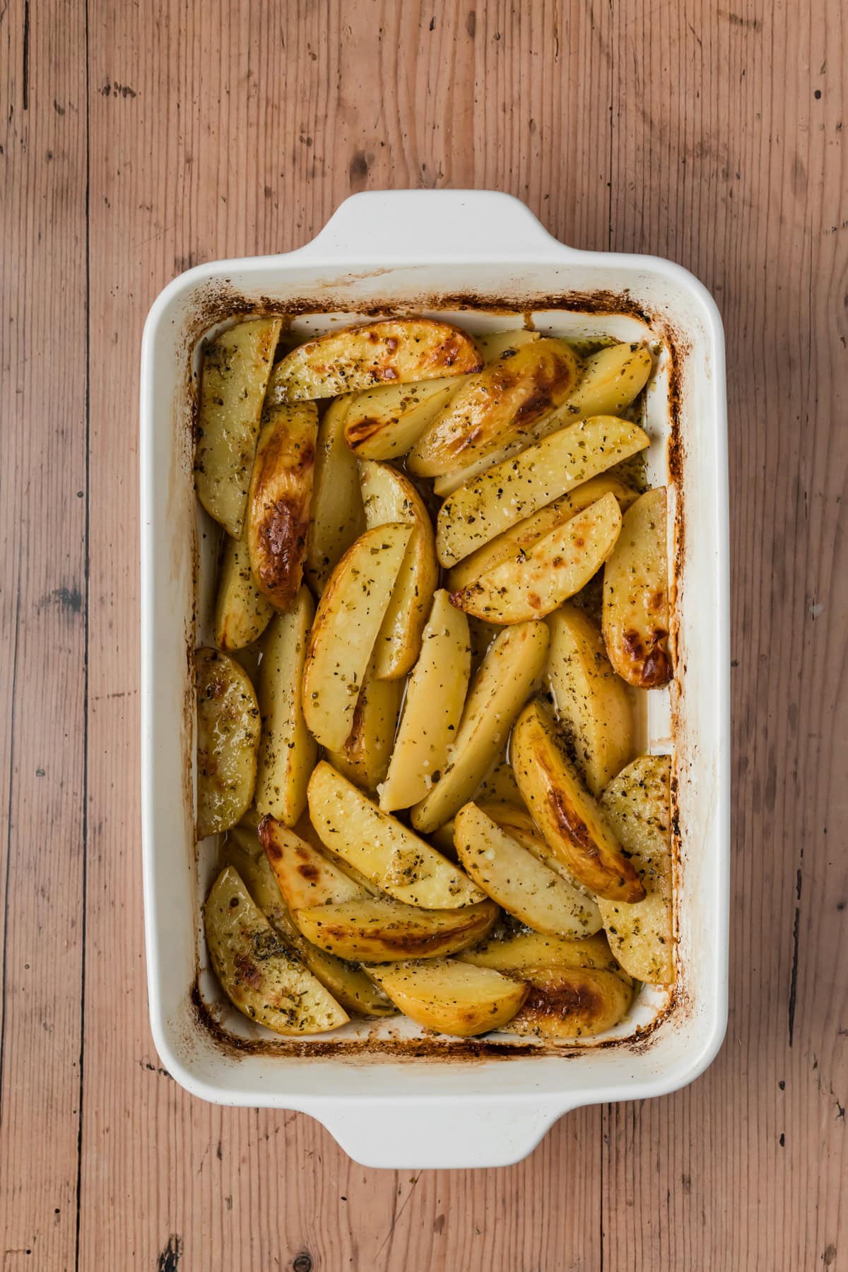 Potatoes after their first roasting.