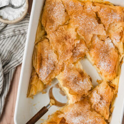 Golden, flaky, and dusted with cinnamon and powdered sugar, this Bougatsa recipe brings a little bakery magic to your kitchen.