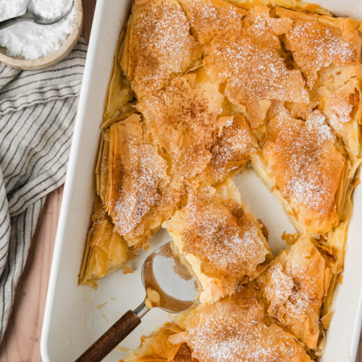Golden, flaky, and dusted with cinnamon and powdered sugar, this Bougatsa recipe brings a little bakery magic to your kitchen.