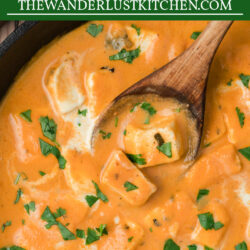 This Paneer Butter Masala brings tender cubes of paneer and a rich, velvety tomato sauce together for a comforting Indian favorite!